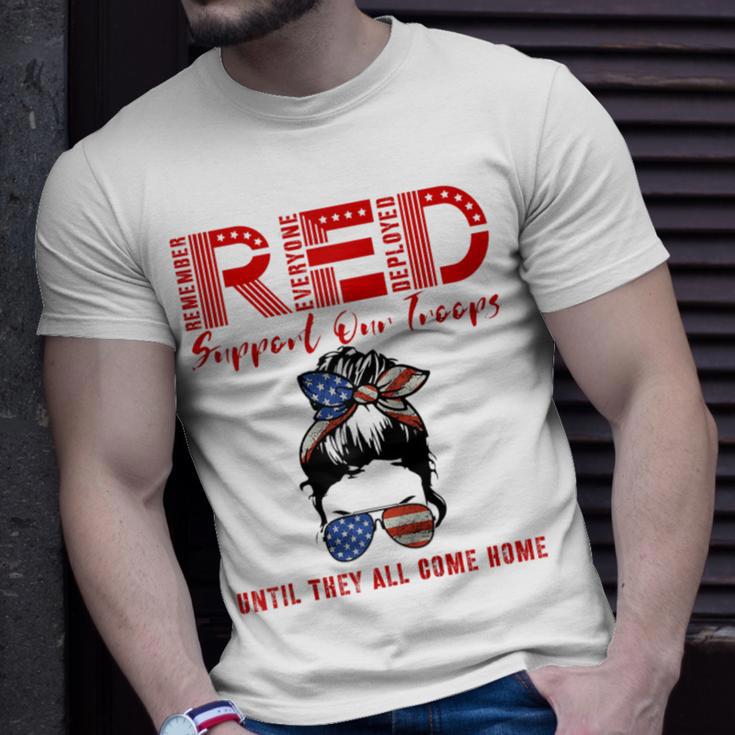 On Friday We Wear Red Friday Military Support Troops Us Flag T-Shirt Gifts for Him