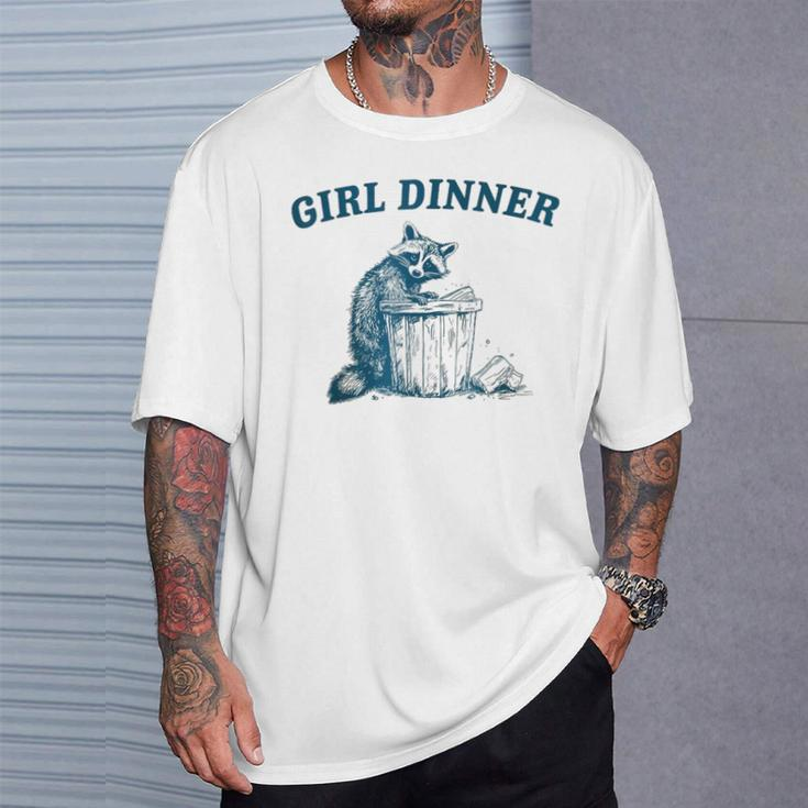 Trash Panda Girl Dinner Raccoon T-Shirt Gifts for Him