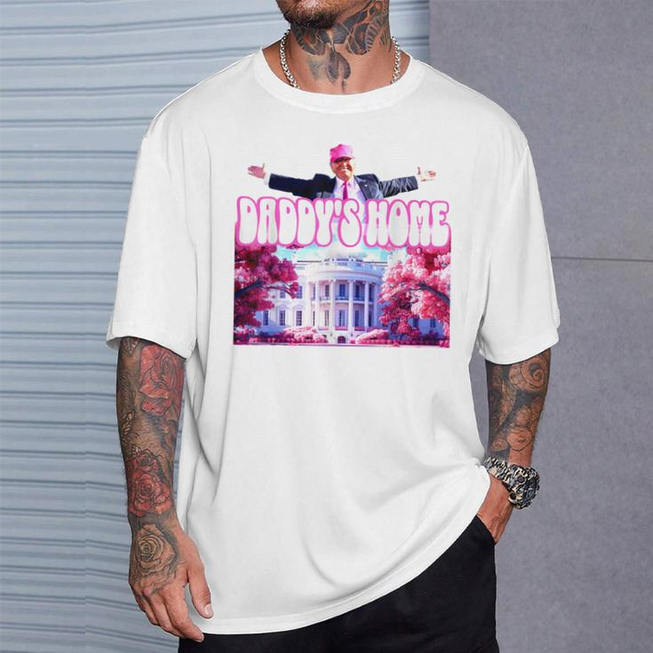 Trump Pink Daddys Home Trump 2024 T-Shirt Gifts for Him