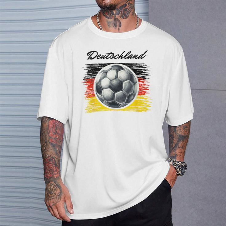 Fussball Fußball Mannschaft Flagge Deutschland Fan T-Shirt Geschenke für Ihn