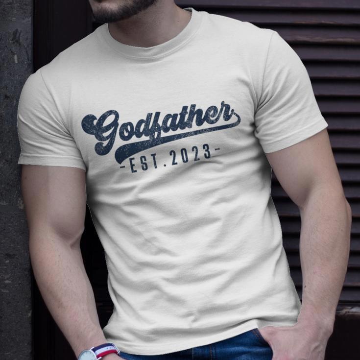 Godfather Est 2023 Godfather To Be New God Dad T-Shirt Gifts for Him