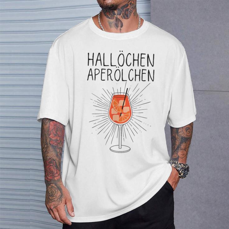 Hallöchen Aperölchen Spritz Carnival Party White T-Shirt Geschenke für Ihn