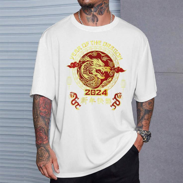 Happy Chinese New Year 2024 Year Of The Dragon 2024 Vintage T-Shirt Gifts for Him