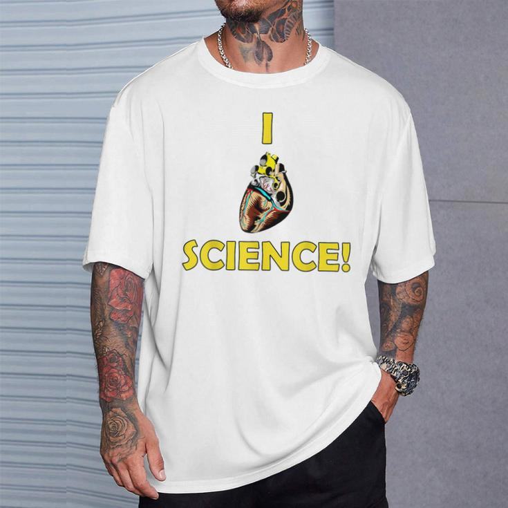 I Heart Science Love Teacher Nerd Meme Human T-Shirt Gifts for Him