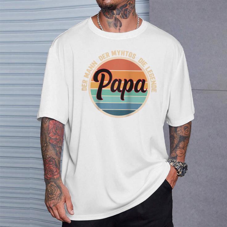 Herrenaterintage Geschenk Der Mann Der Mythos Die Legende Papa Raglan T-Shirt Geschenke für Ihn