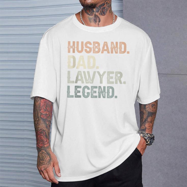 Husband Dad Lawyer Legend Father's Day Vintage Lawyer T-Shirt Gifts for Him