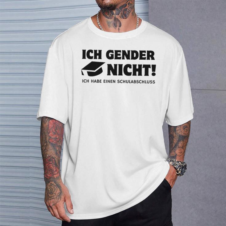 Ich Gender Nicht Ich Habe Einen Schulabschluss Men's White T-Shirt Geschenke für Ihn