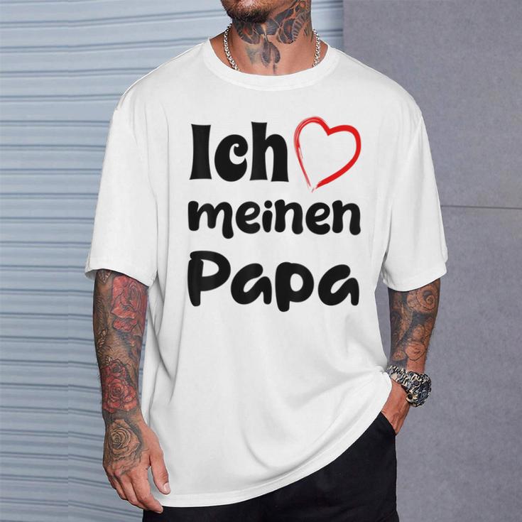 Ich Liebe Meinen Papa Trag Es Zumatertag T-Shirt Geschenke für Ihn