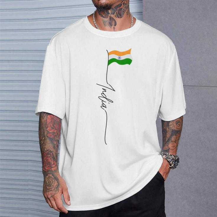 India Indian Flag Indian Pride India Vintage Patriotic T-Shirt Gifts for Him