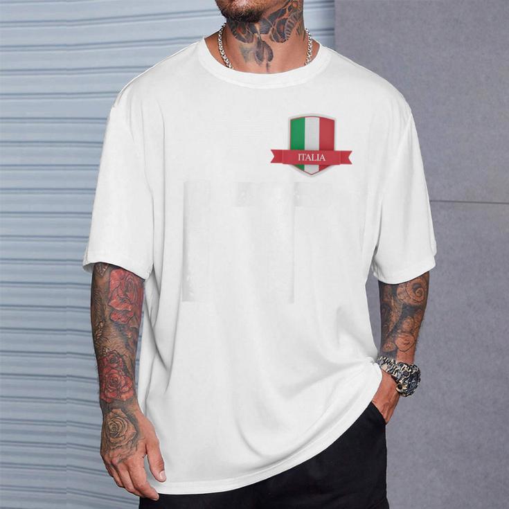 Italienische Flagge Buchstabe I UndItalien Italia T-Shirt Geschenke für Ihn