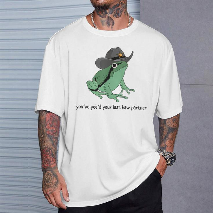 You Just Yee'd Your Last Haw Cowboy Frog Meme T-Shirt Gifts for Him