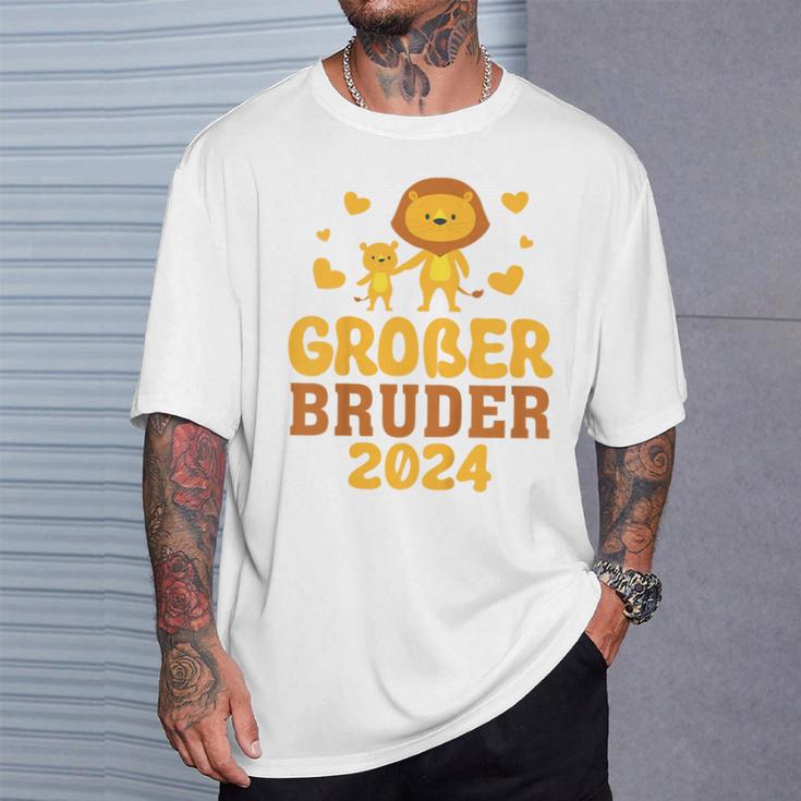 Kinder Ich Werde Ein Großer Bruder 2024 Lion Big Brother 2024 T-Shirt Geschenke für Ihn