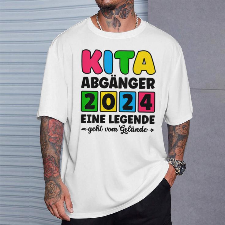 Kinder Kita Abgänger 2024 Schulkind Schule Letzter Tag Einschulung T-Shirt Geschenke für Ihn