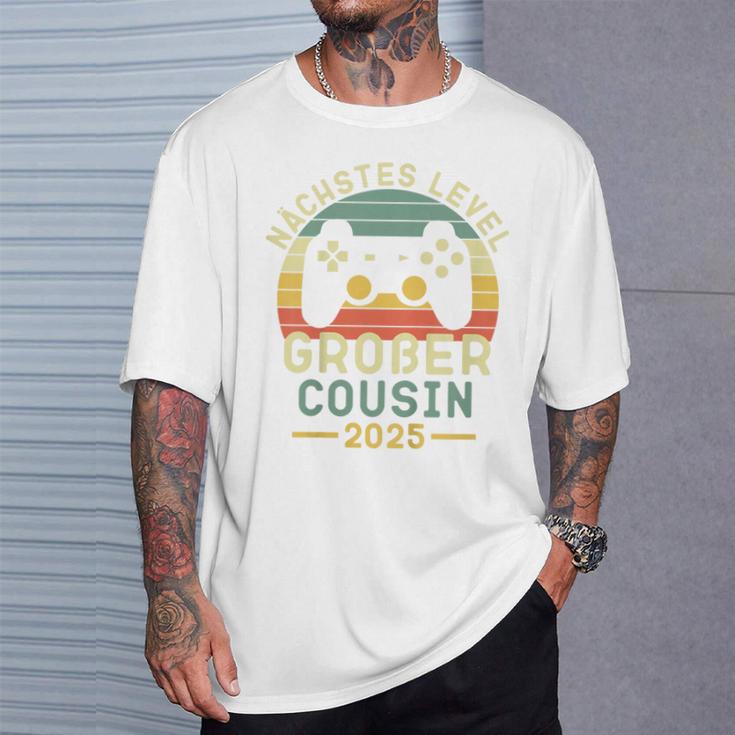 Kinder Nächstes Level Großer Cousin 2025 Großer Cousin 2025 T-Shirt Geschenke für Ihn