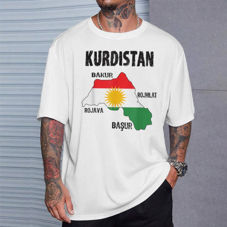 Kurden Kurdistan Newroz Kurdi Flag Her Biji Kurdistan T-Shirt Geschenke für Ihn