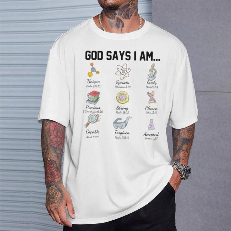 Lab Tech God Says I Am Lab Week 2024 Medical Assistant T-Shirt Gifts for Him