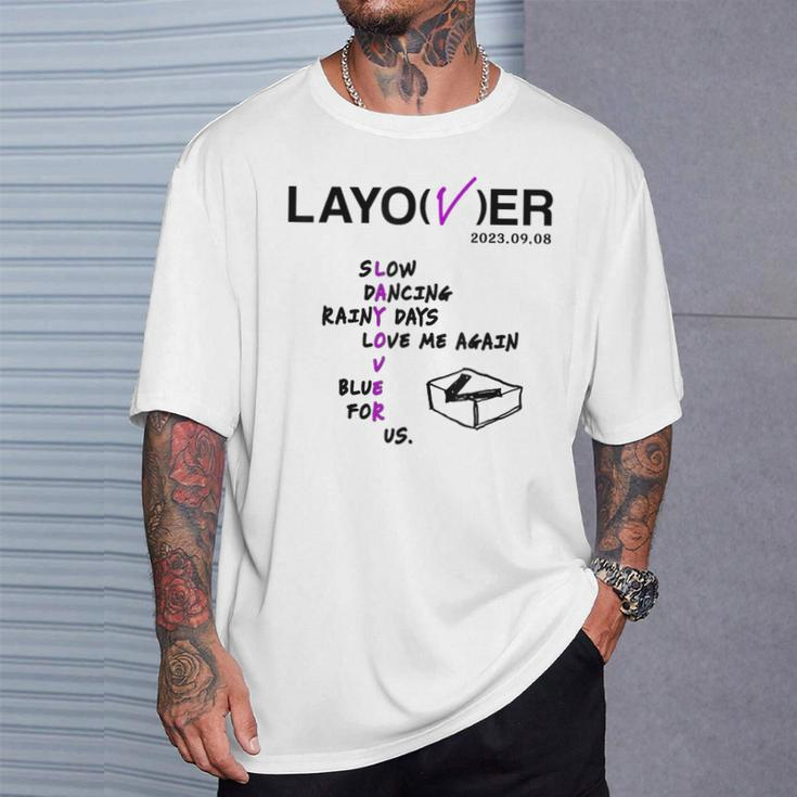 Layover For K-Pop Lover Army Bangtan Saranghae V T-Shirt Gifts for Him
