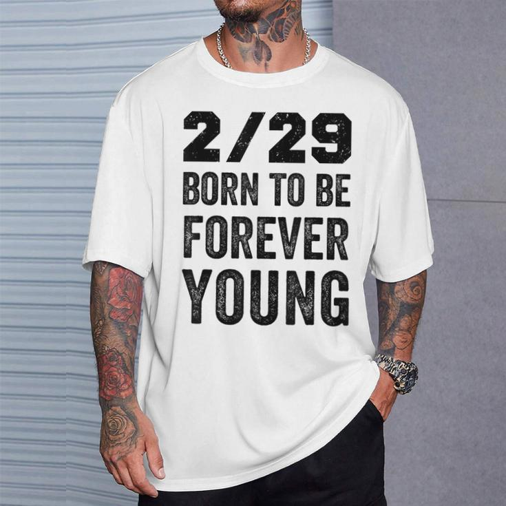 Leap Year Birthday Forever Young Leapling T-Shirt Gifts for Him