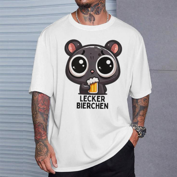 Lecker Bierchen Sad Hamster Meme T-Shirt Geschenke für Ihn