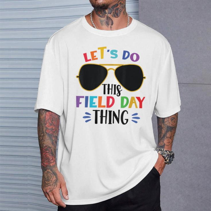 Let's Do This Field Day Thing Colors Quote Sunglasses Boys T-Shirt Gifts for Him