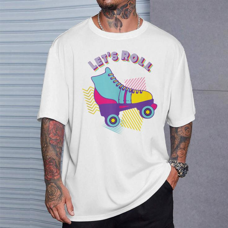 Let’S Roll Roller Skates 70S 80S 90S Skating Retro Vintage T-Shirt Gifts for Him