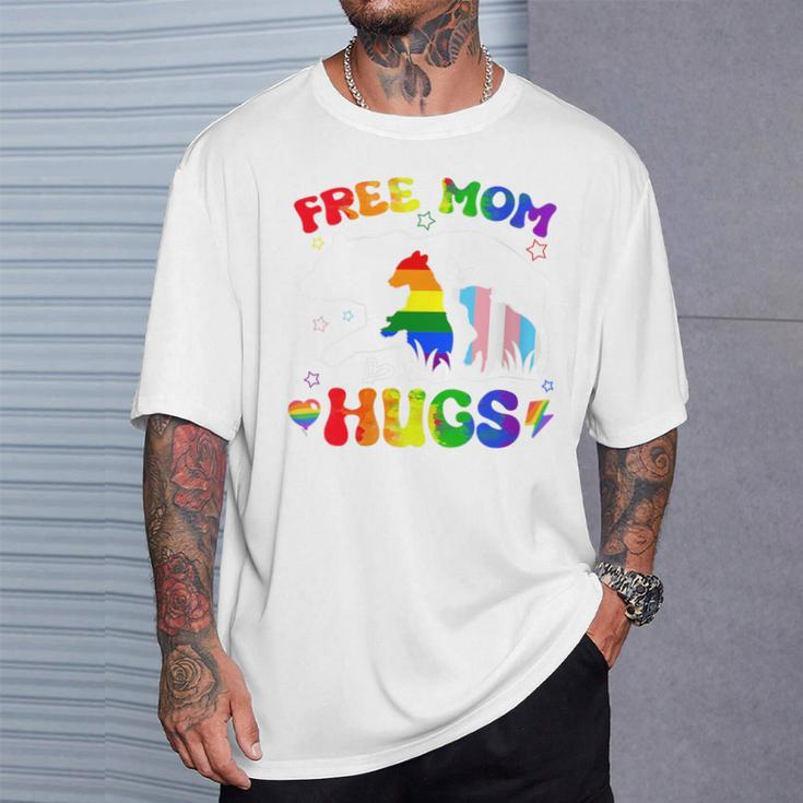 Lgbtq Pride Mama Bear Free Mom Hugs Lgbt Rainbow T-Shirt Gifts for Him