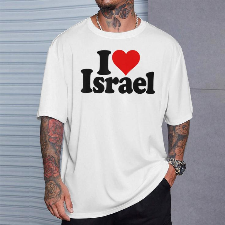 I Love Heart Israel Israeli Jewish Culture T-Shirt Gifts for Him