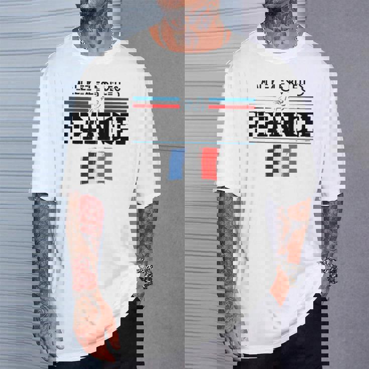 Maillot Supporter France-Equipe De France-Drapeau Tricolore T-Shirt Cadeaux pour lui