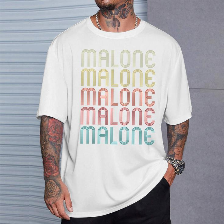 Malone Retro Vintage Style Name T-Shirt Gifts for Him