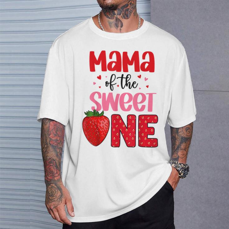 Mama Of The Sweet One Strawberry Birthday Family Party T-Shirt Gifts for Him