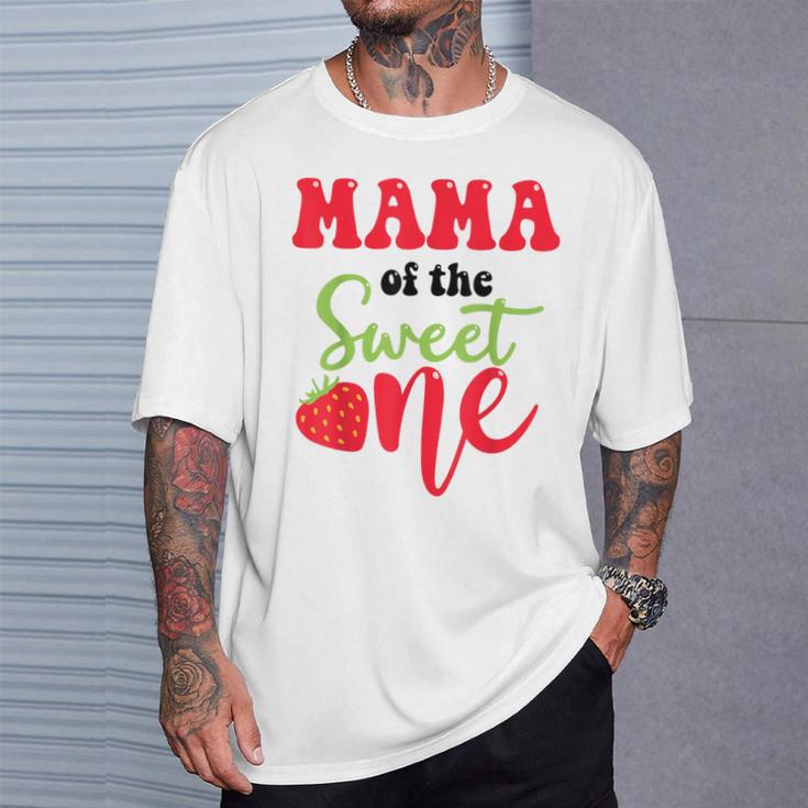 Mama Of The Sweet One Strawberry Summer First Birthday T-Shirt Gifts for Him