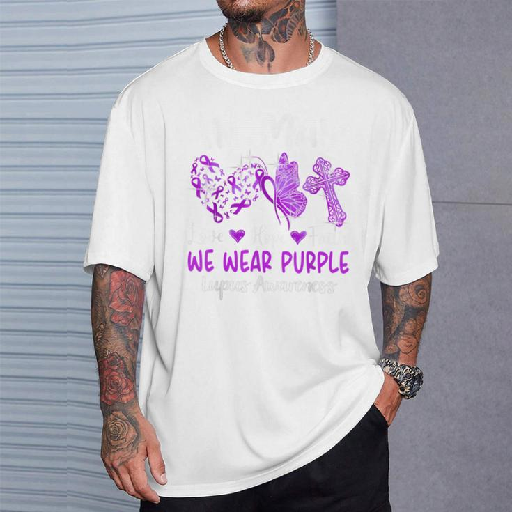 In May We Wear Purple Lupus Awareness Month Ribbon T-Shirt Gifts for Him