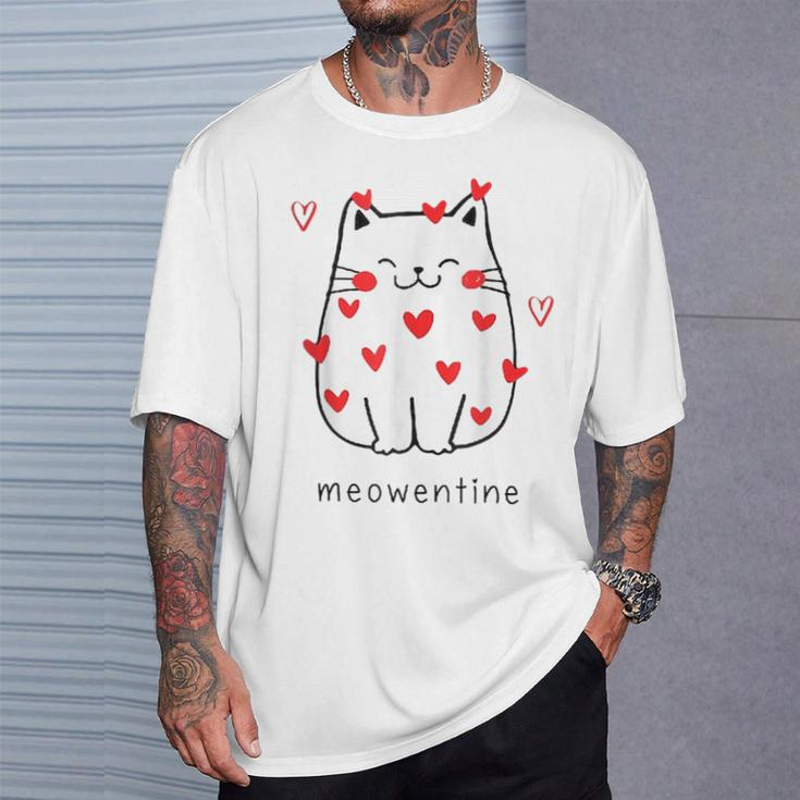 Meowentine Cute Cat Valentine Day 2023 Cute T-Shirt Gifts for Him