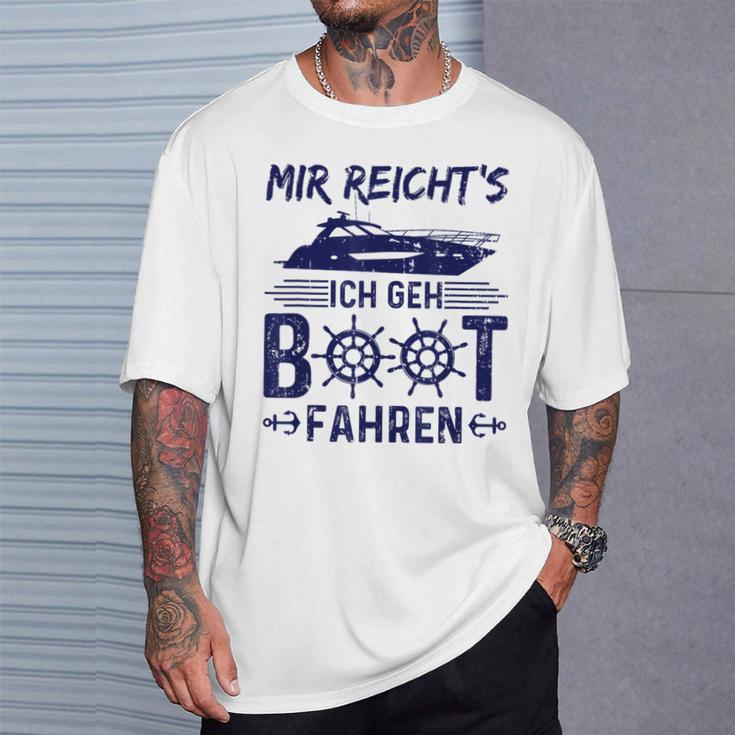 Mir Reicht's Ich Geh Boot Fahren Boaters Motorboat Gray T-Shirt Geschenke für Ihn