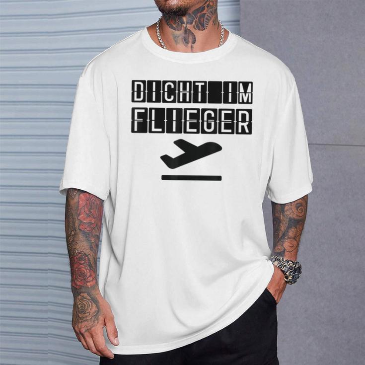 Mit Julian Dicht Im Flieger Malle Party Summer White S T-Shirt Geschenke für Ihn