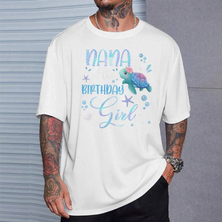 Nana Of The Birthday Girl Turtle Family Matching Party Squad T-Shirt Gifts for Him