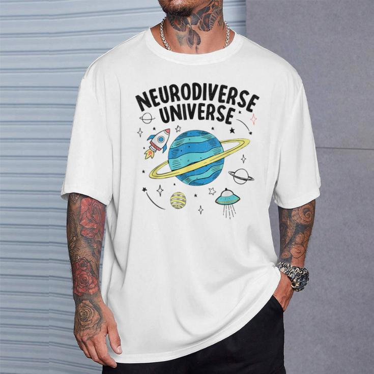 Neurodiverse Universe Neurodiversity Aesthetic Autism Awaren T-Shirt Gifts for Him