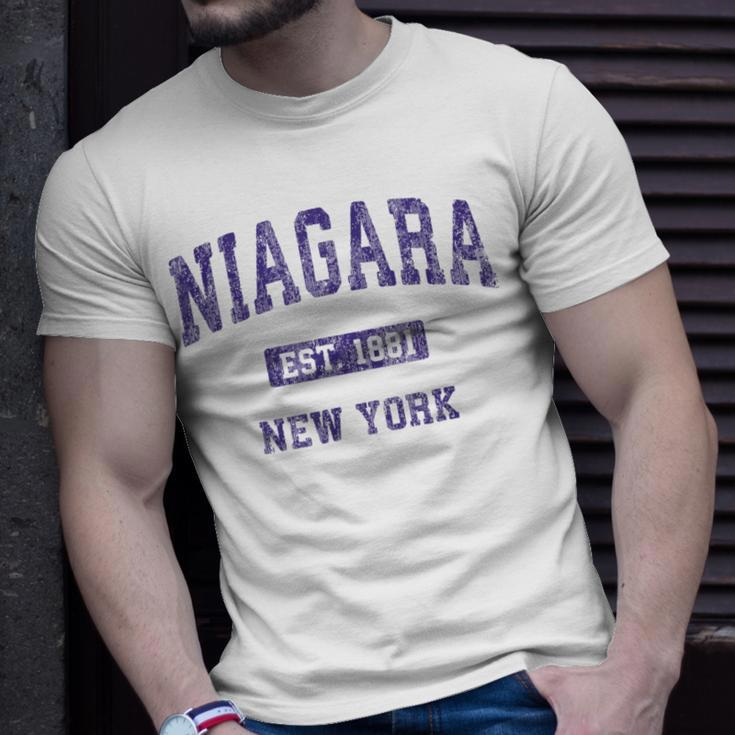 Niagara New York Ny Vintage Athletic Sports T-Shirt Gifts for Him