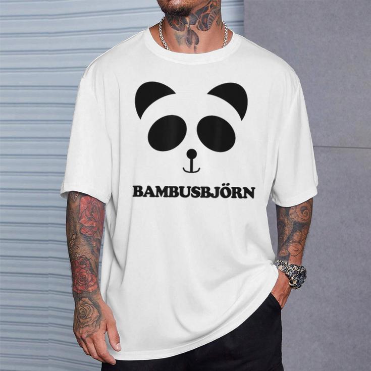 Panda-Gesicht T-Shirt Bambusbjörn, Witzig & Unisex Weiß Geschenke für Ihn