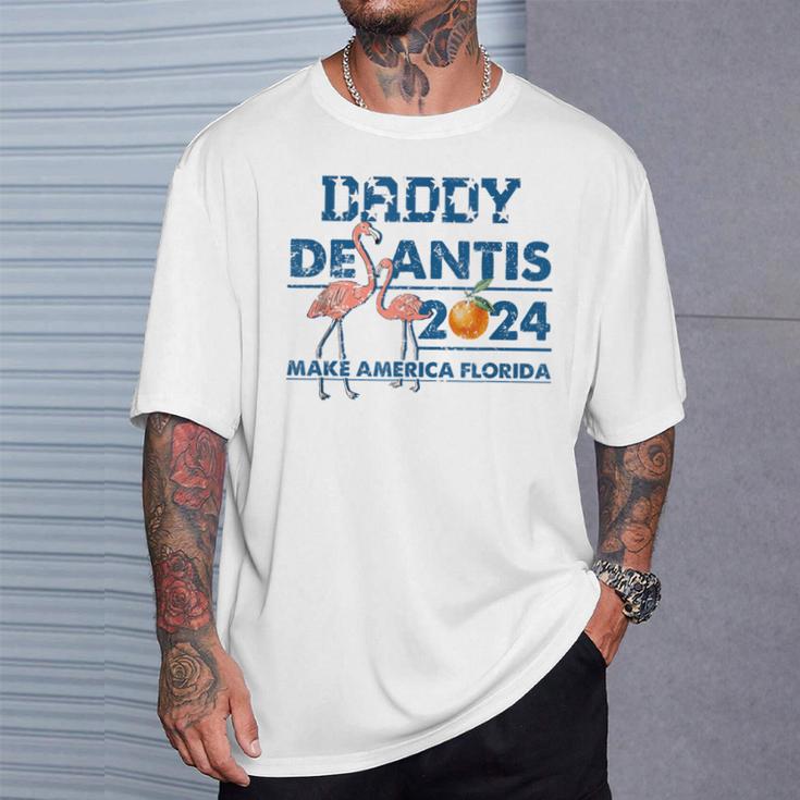 Papa 2024 Desantis Machen Amerika Florida T-Shirt Geschenke für Ihn