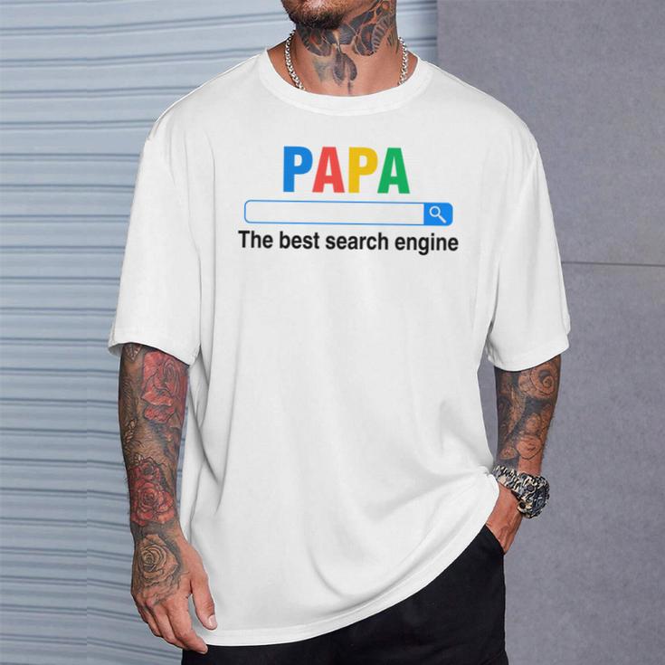 Papa Die Beste Suchmaschine Lustigeratertag T-Shirt Geschenke für Ihn