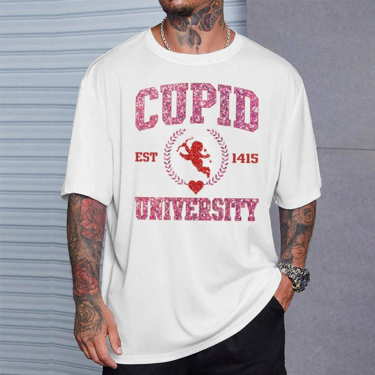 Pink Cupid University Valentines Day For Girls T-Shirt Gifts for Him