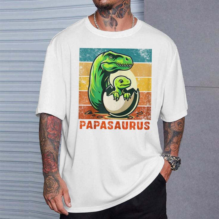 Retro Papasaurusatertag Bester Papa T-Rex Papa Dinosaur Kapuzenjacke T-Shirt Geschenke für Ihn