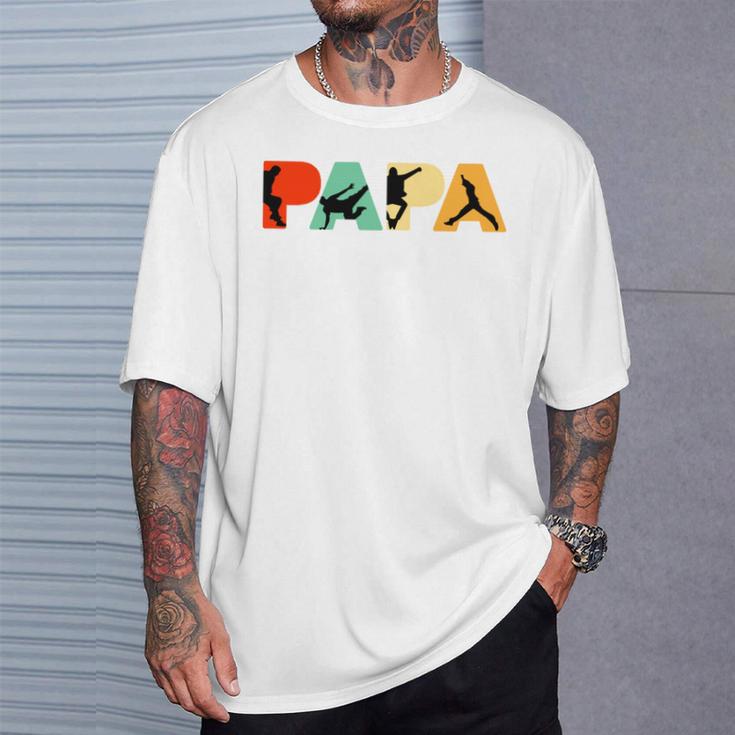 Retro Parkour Papa Lustigerintage Papa Parkour T-Shirt Geschenke für Ihn