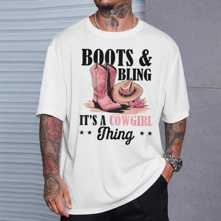 Boots And Bling outlaw music It's a Cowgirl Thing - Boots And Bling Its A  Cowgirl Thing - T-Shirt