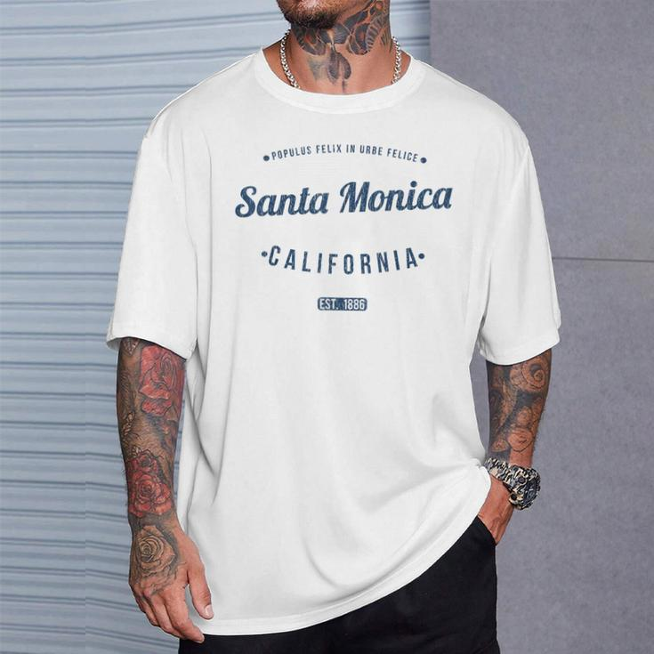 Santa Monica Kalifornienintage-Souvenir Ca Santa Monica T-Shirt Geschenke für Ihn