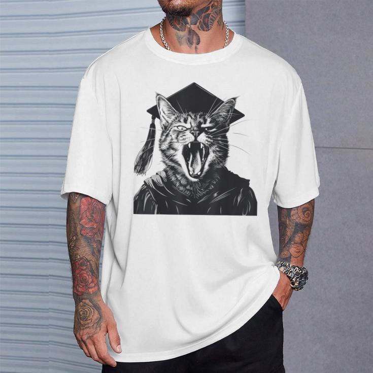 Seniors Graduation Cat Cat T-Shirt Gifts for Him