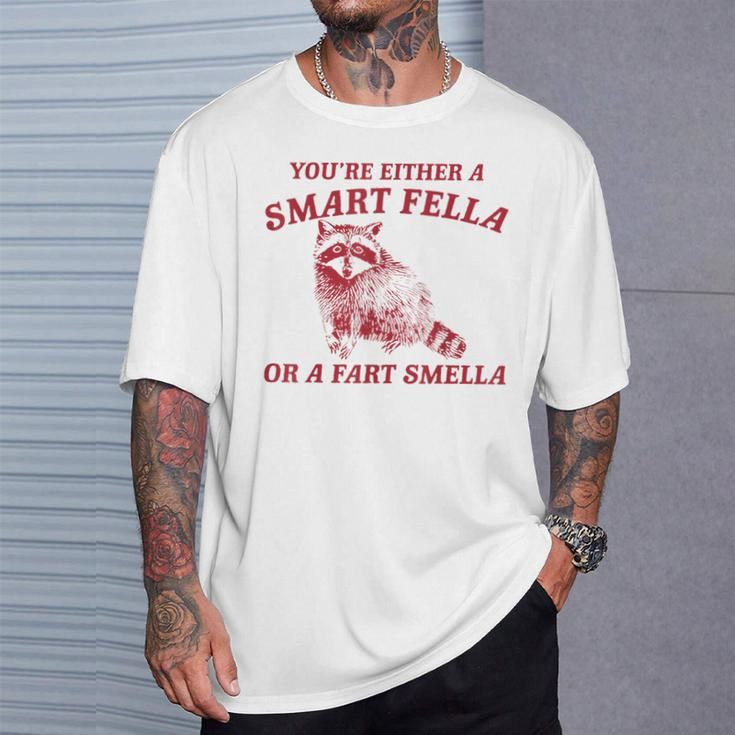 Are You A Smart Fella Or Fart Smella T-Shirt Gifts for Him