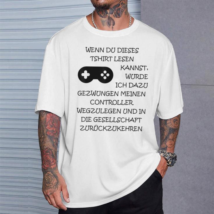 In Society Gezwung Gamer T-Shirt Geschenke für Ihn