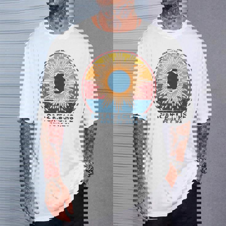 Solar Eclipse 2024 Total Solar Eclipse April 8 2024 Vintage T-Shirt Gifts for Him